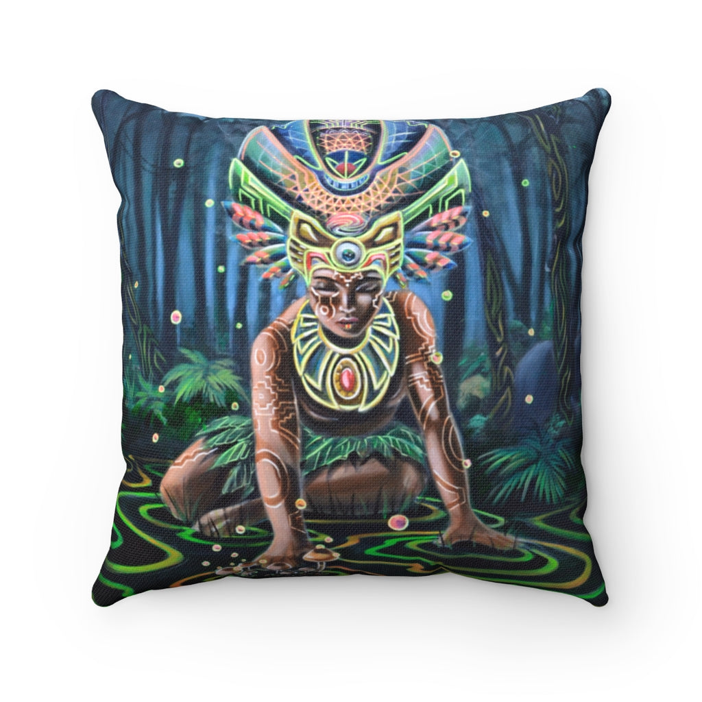 Spun Polyester Square Pillow featuring "One day They'll Know"
