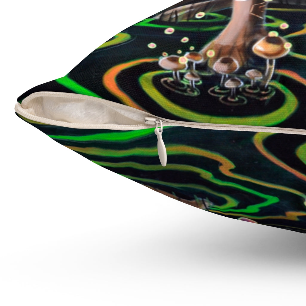 Spun Polyester Square Pillow featuring "One day They'll Know"
