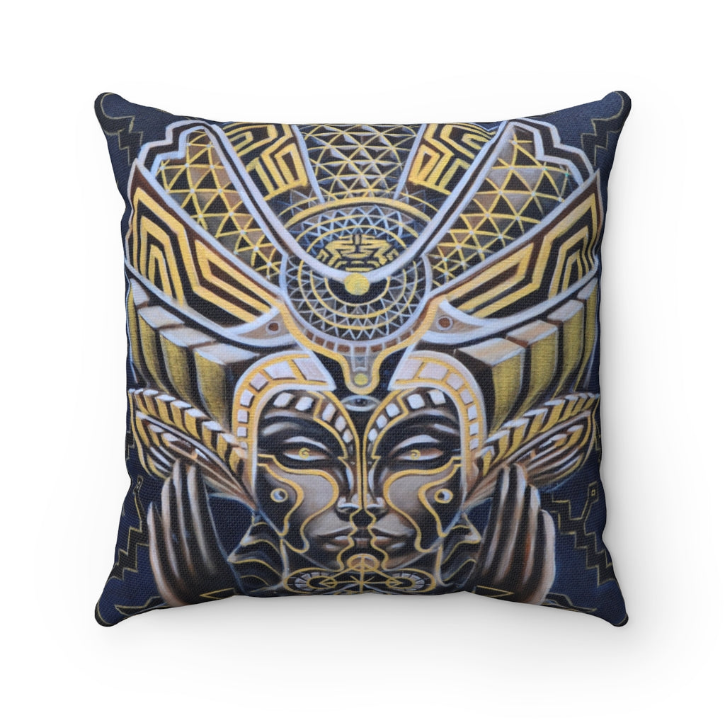Spun Polyester Square Pillow Featuring 